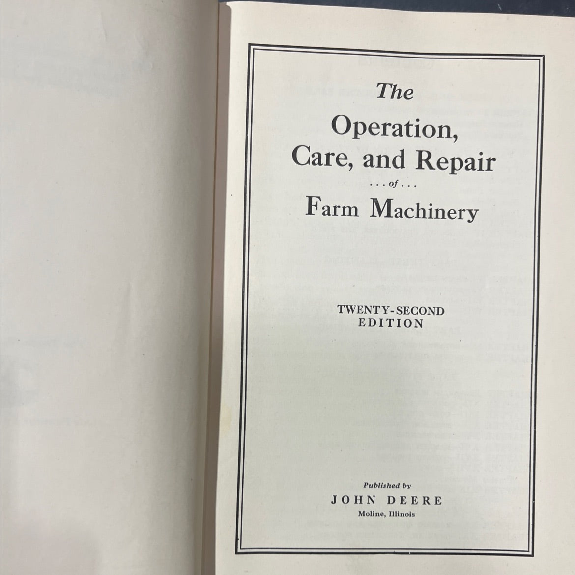 the operation, care, and repair of farm machinery book, by unknown, 1970 Hardcover image 2