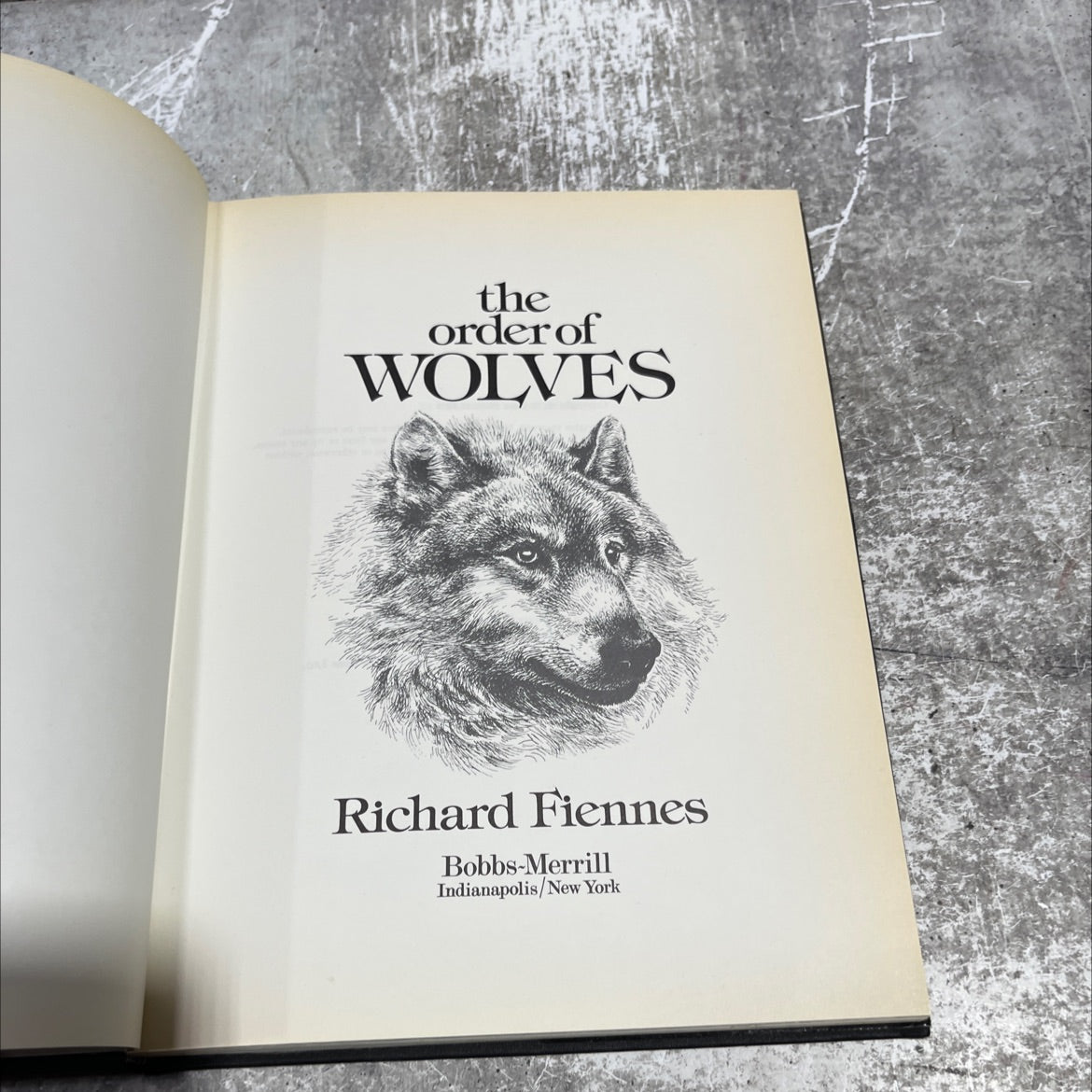 the order of wolves book, by Richard Fiennes, 1976 Hardcover image 2
