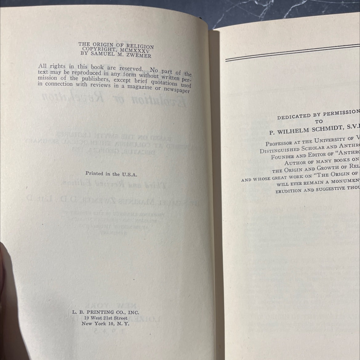 the origin of religion: evolution or revelation book, by samuel marinus zwemer, 1945 Hardcover image 3