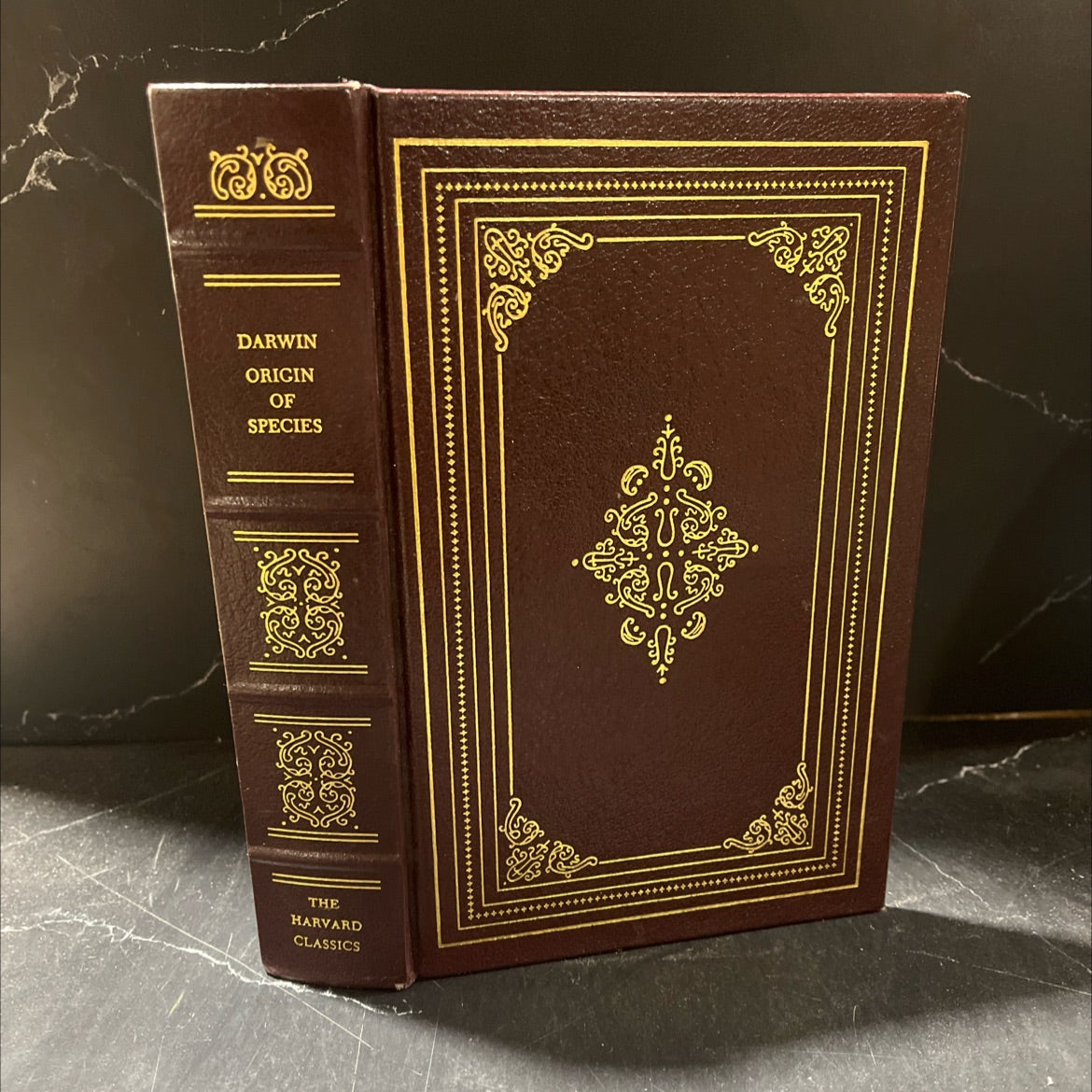 the origin of species book, by charles darwin, 1988 Leather image 1