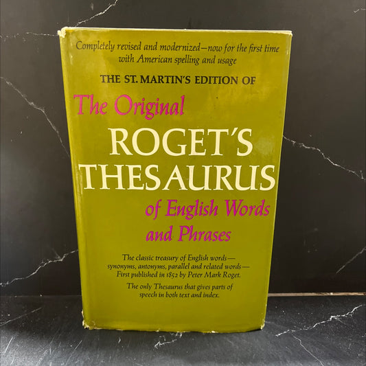 the original roget's thesaurus of english words and phrases book, by Robert A. Dutch, 1991 Hardcover image 1