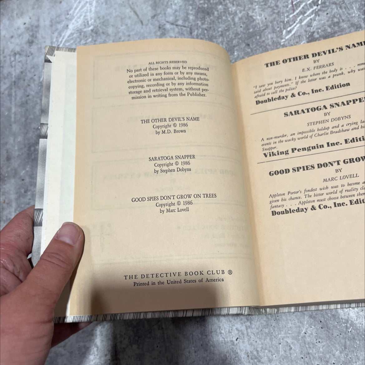 the other devil's name book, by e.x. ferrars, 1986 Hardcover image 3