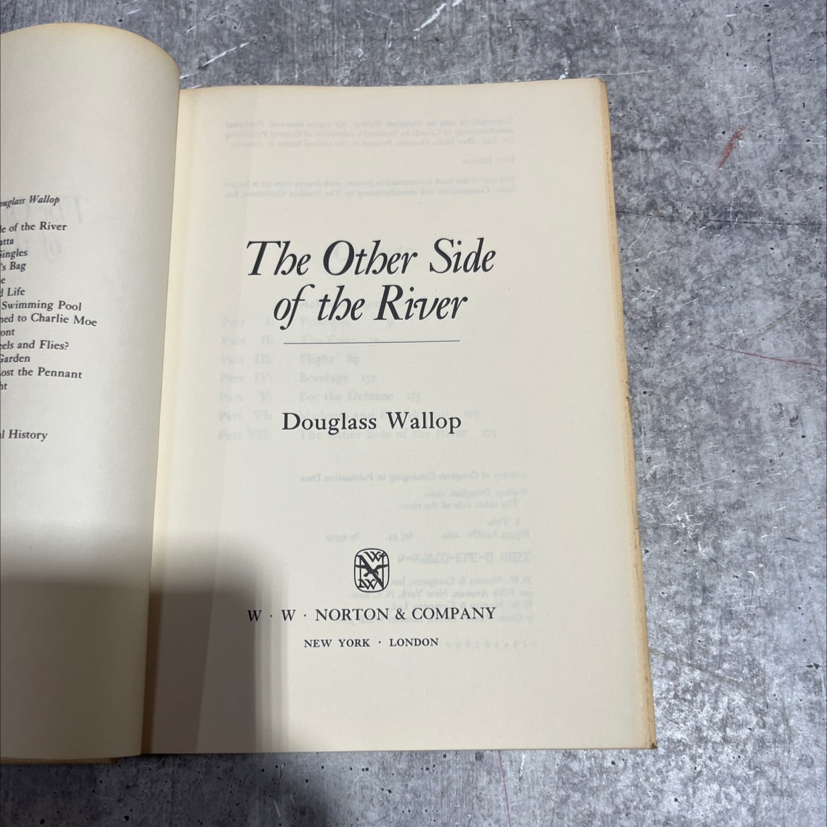 the other side of the river book, by Douglass Wallop, 1984 Hardcover image 2