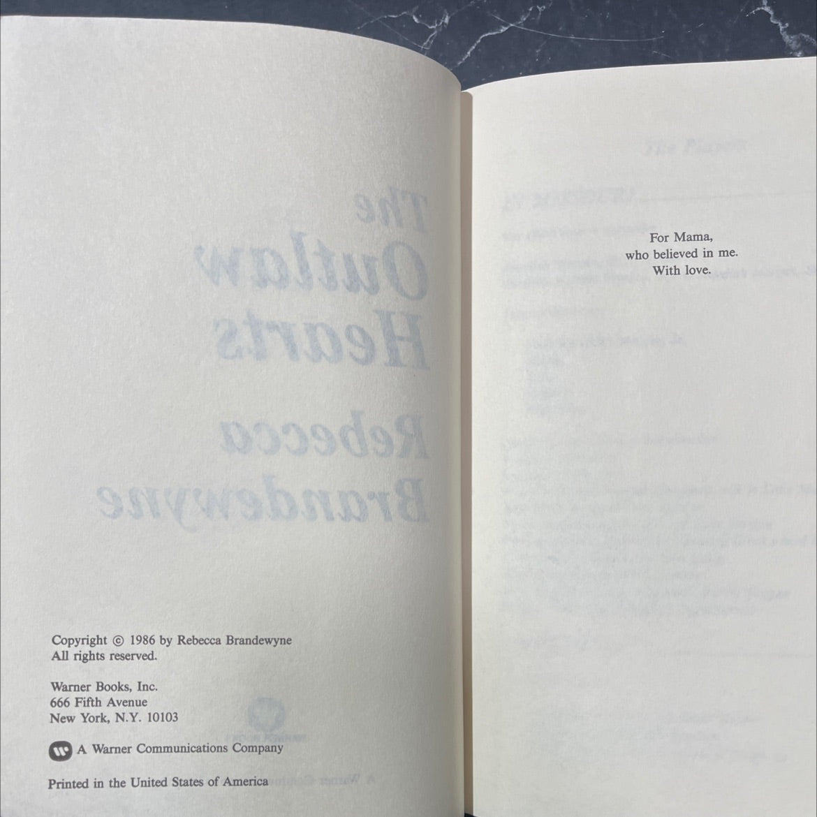 the outlaw hearts book, by Rebecca Brandewyne, 1986 Hardcover image 3