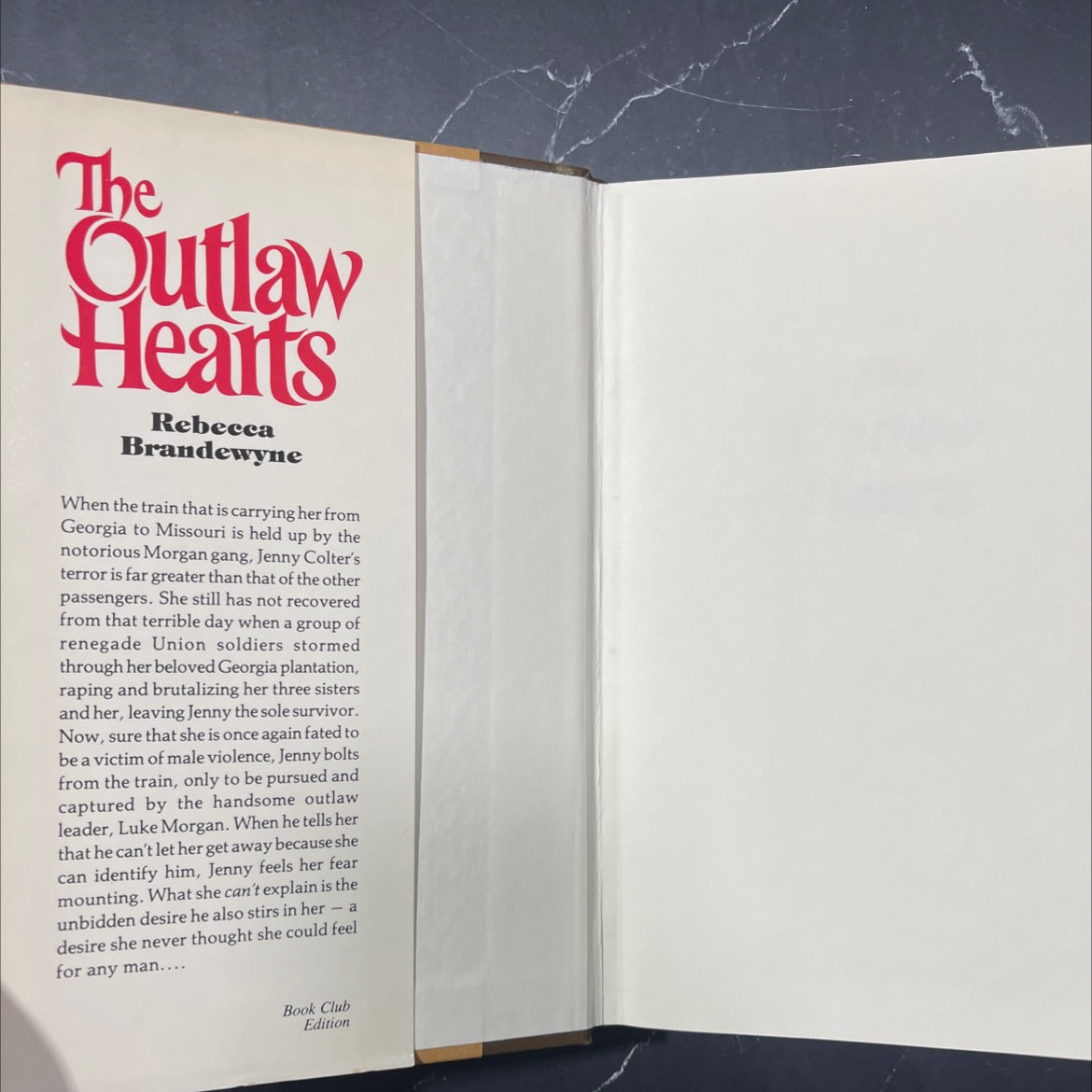 the outlaw hearts book, by Rebecca Brandewyne, 1986 Hardcover image 4