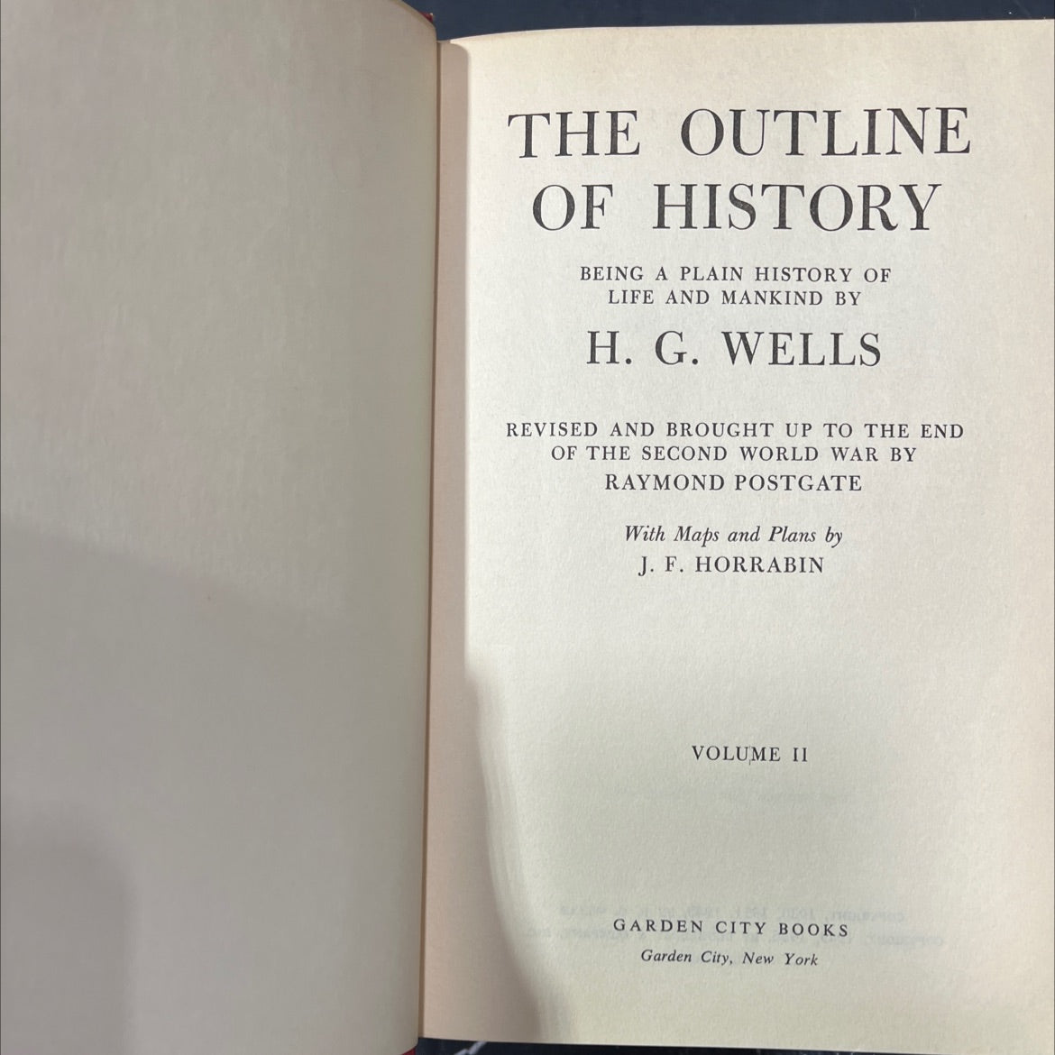 the outline of history being a plain history of life and mankind book, by h. g. wells, 1956 Hardcover image 2