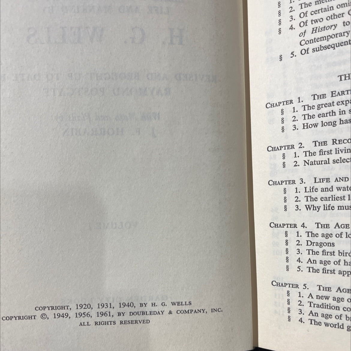 the outline of history being a plain history of life and mankind book, by h. g. wells, 1961 Hardcover image 3