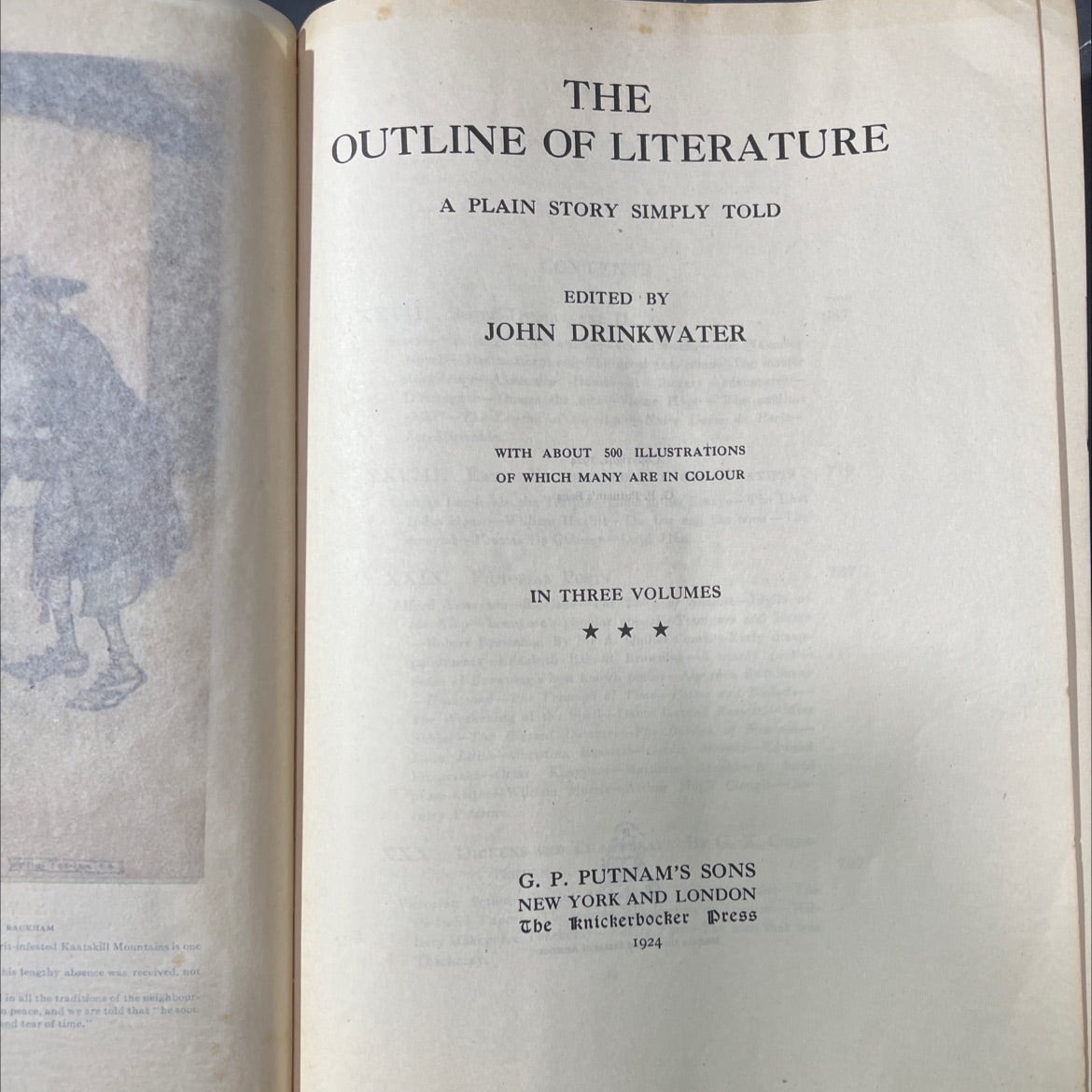 the outline of literature a plain story simply told book, by john drinkwater, 1924 Hardcover image 2