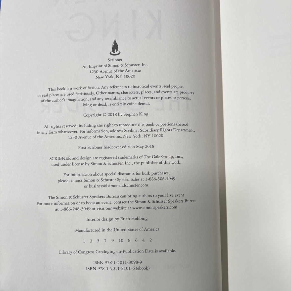 the outsider book, by stephen king, 2018 Hardcover image 3