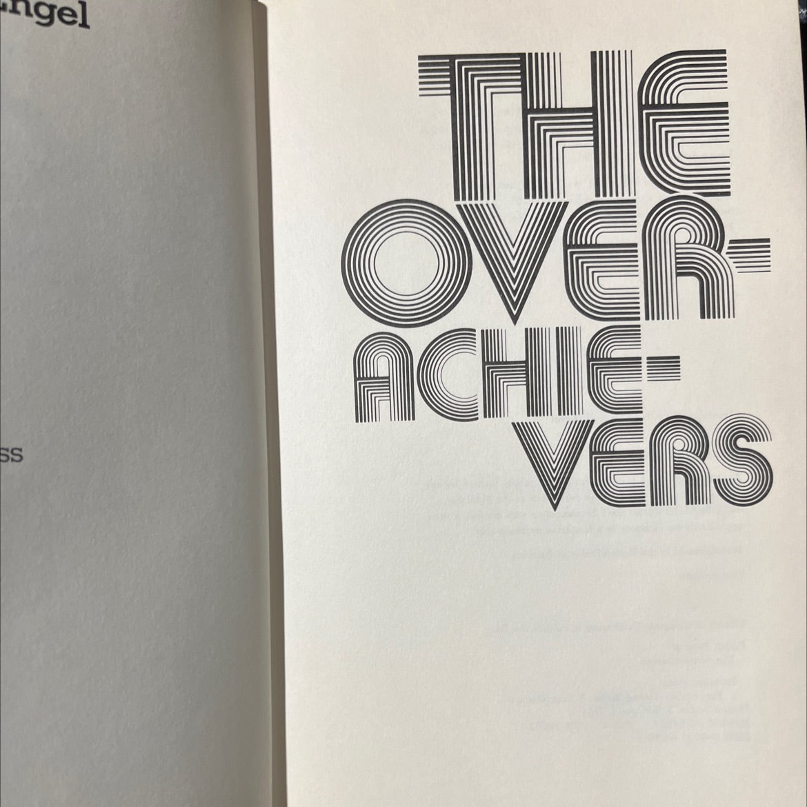 the overachievers book, by Peter H. Engel, 1976 Hardcover image 2