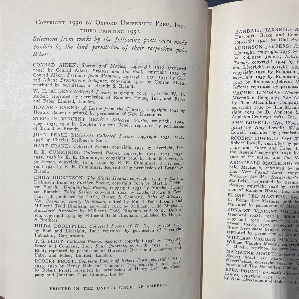 the oxford book of american verse book, by f. o. matthiessen, 1950 Hardcover image 3