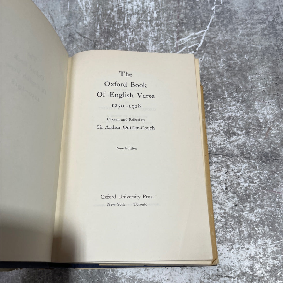 the oxford book of english verse book, by sir arthur quiller-couch, 1918 Hardcover image 2