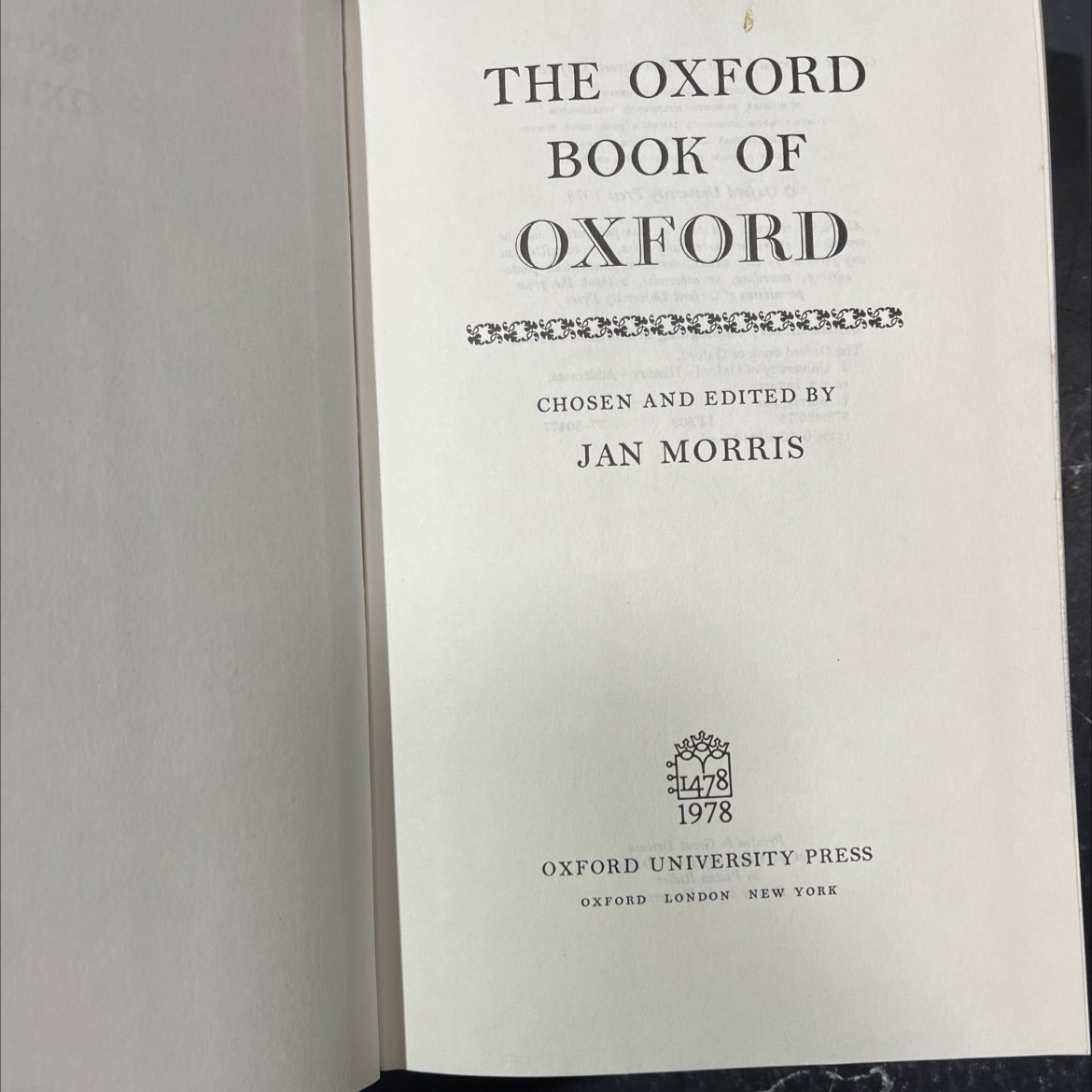 the oxford book of oxford book, by jan morris, 1978 Hardcover image 2