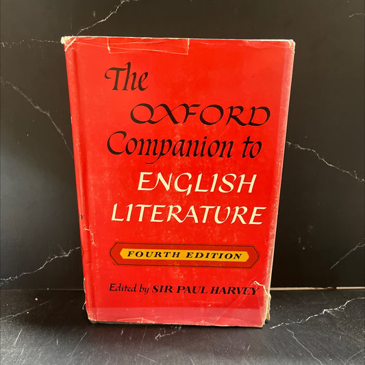 the oxford companion to english literature book, by sir paul harvey, 1967 Hardcover image 1