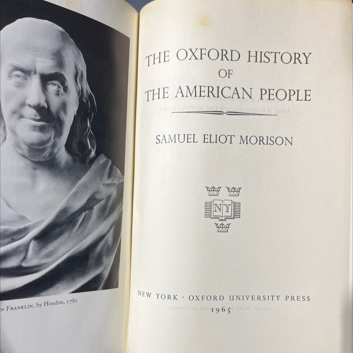 the oxford history of the american people book, by samuel eliot morison, 1965 Hardcover image 2