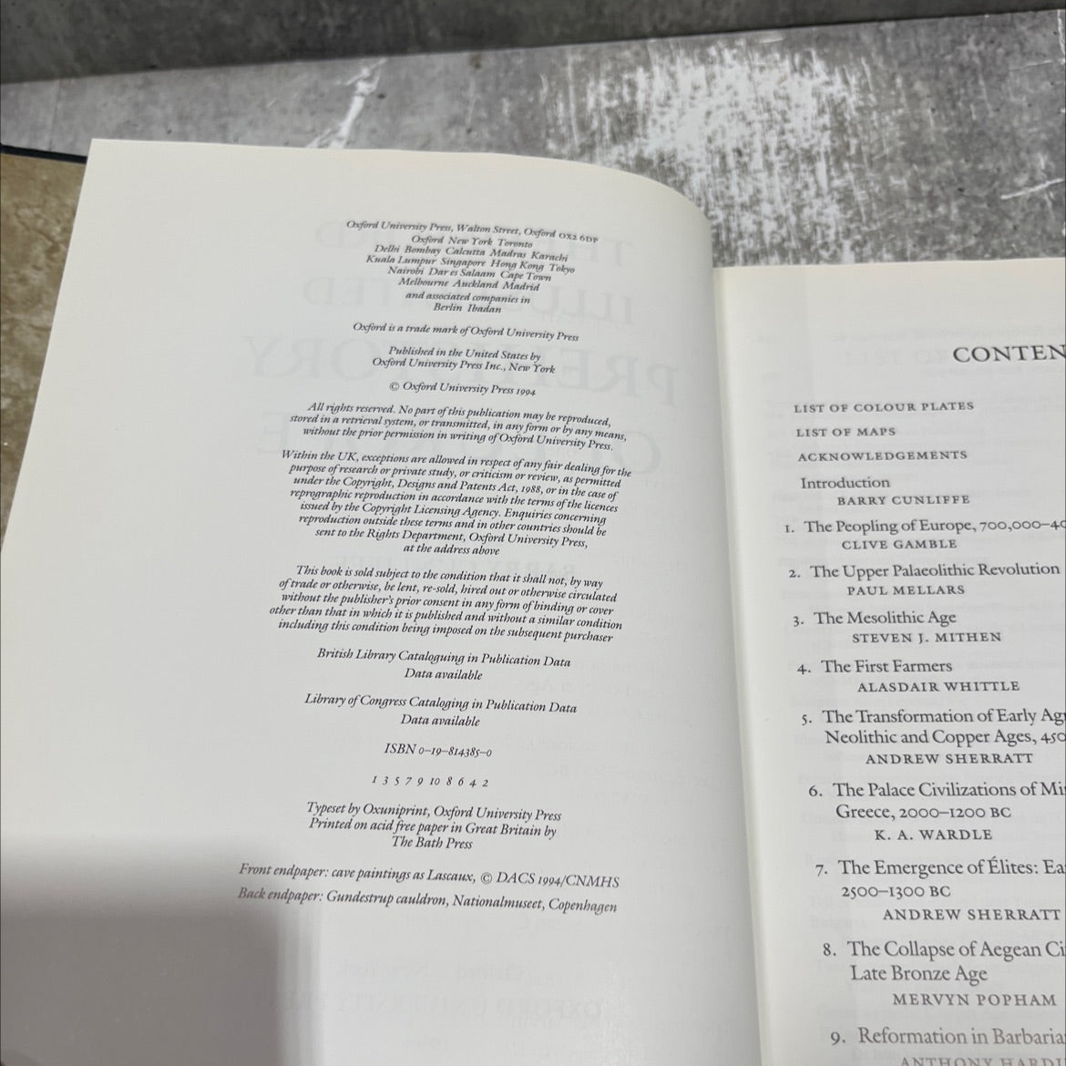 the oxford illustrated prehistory of europe book, by barry cunliffe, 1994 Hardcover image 3
