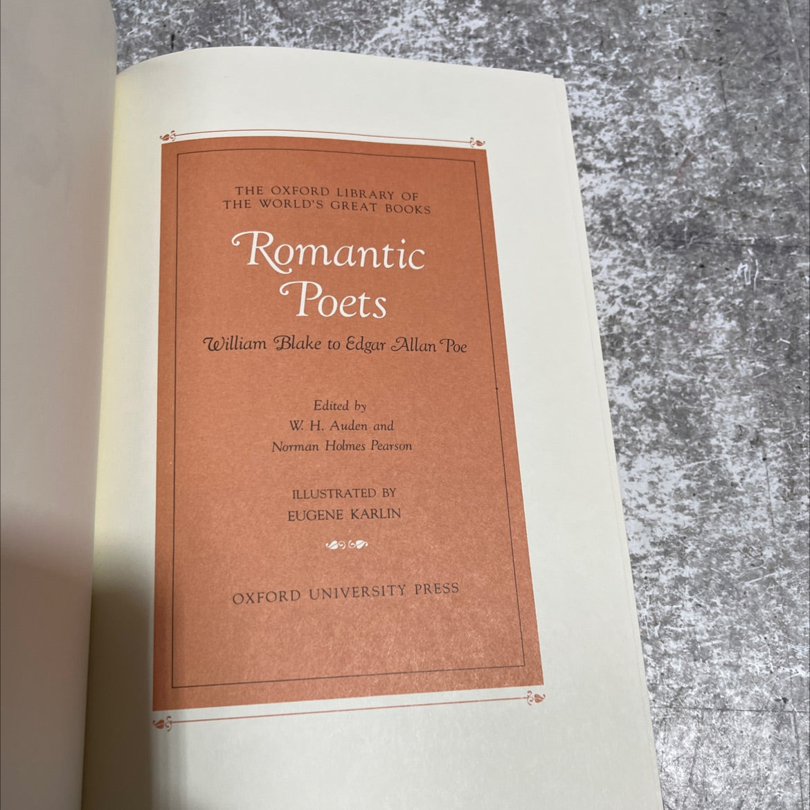 the oxford library of the world's great books romantic poets william blake to edgar allan poe book, by W. H. Auden and image 2