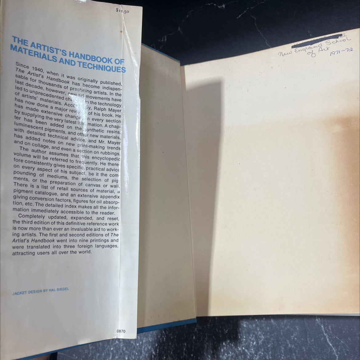 the painter's craft book, by ralph mayer, 1970 Hardcover image 4