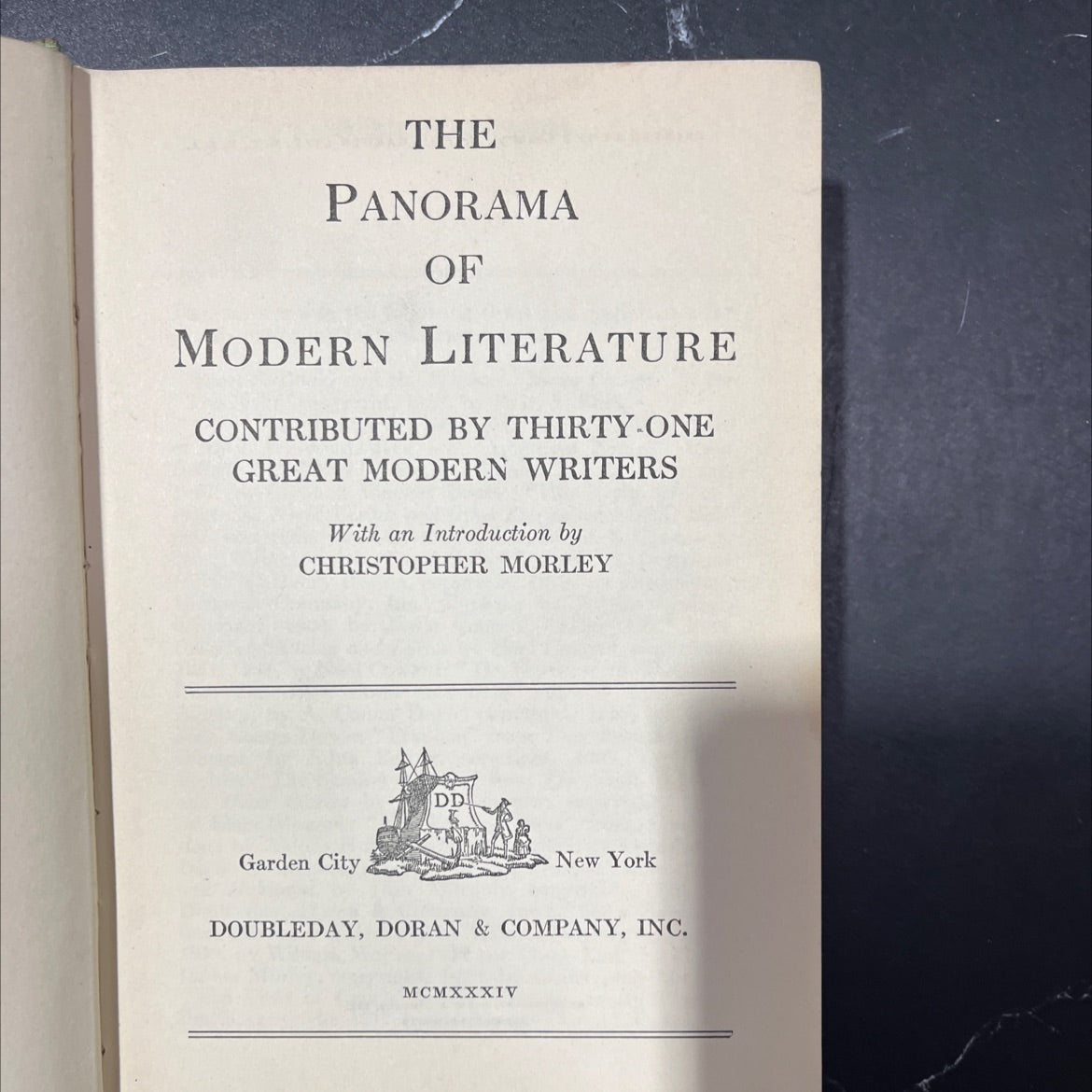 the panorama of modern literature contributed by thirty-one great modern writers book, by christopher morley, 1934 image 2
