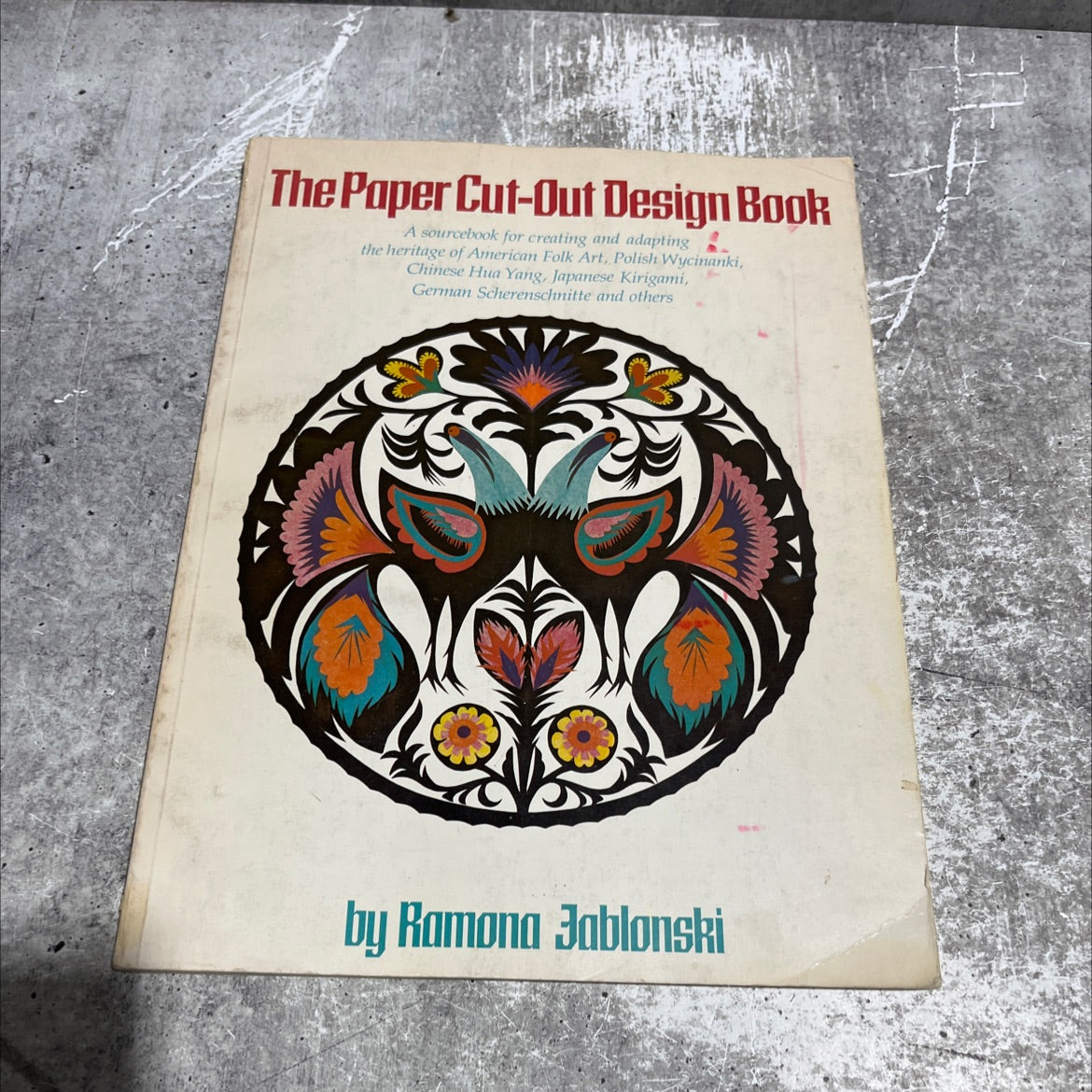 the paper cut-out design book book, by Ramona Jablonski, 1976 Paperback image 1