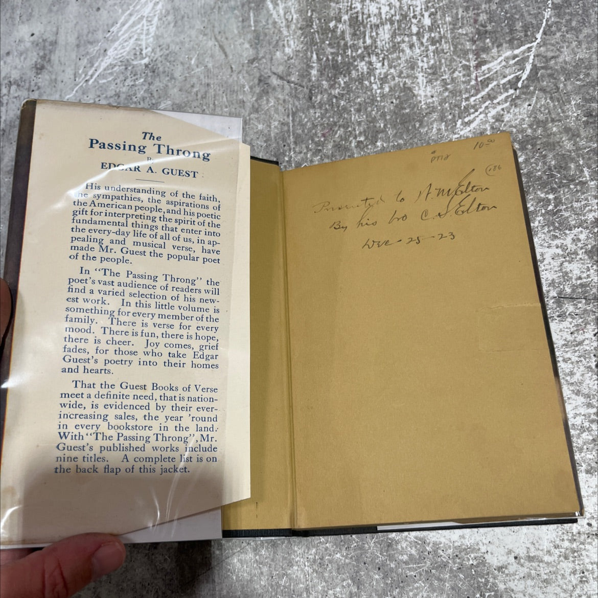 the passing throng book, by edgar a. guest, 1923 Hardcover image 4
