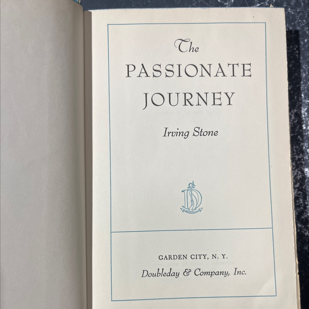 the passionate journey book, by irving stone, 1949 Hardcover image 2