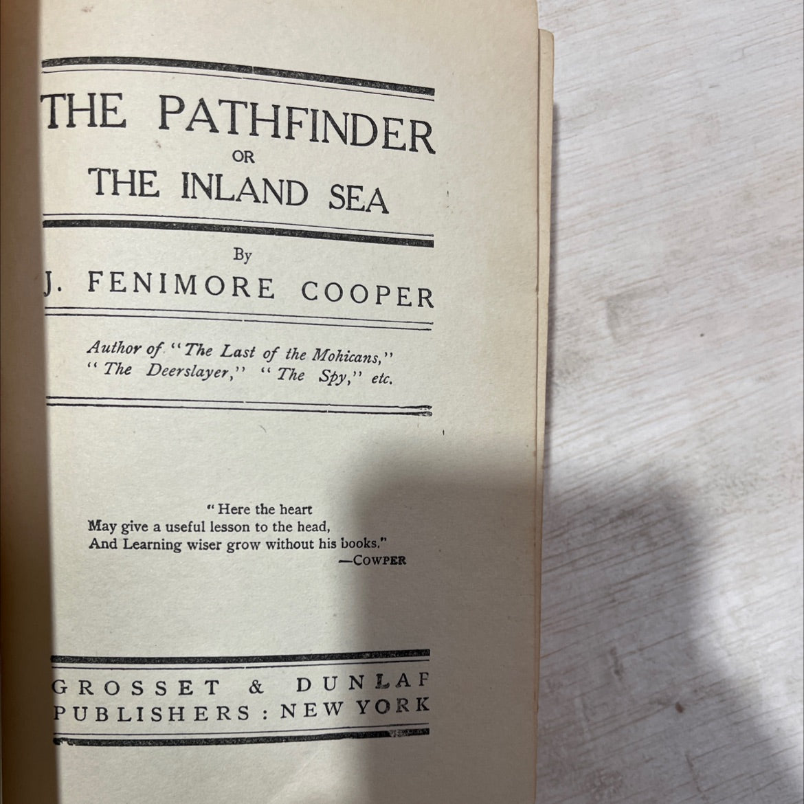 the pathfinder or the inland sea book, by j. fenimore cooper, 1970 Hardcover, Antique image 2