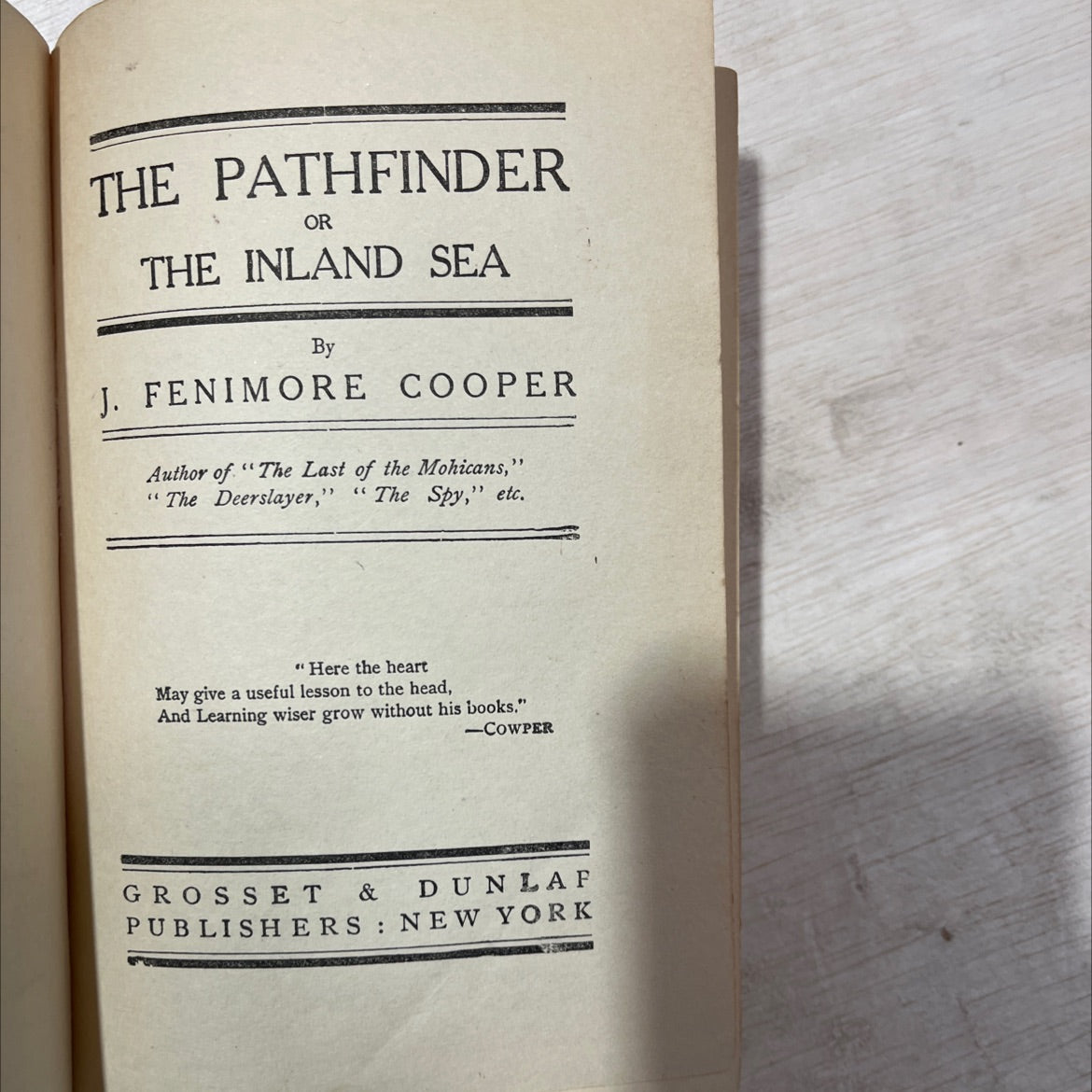the pathfinder or the inland sea book, by j. fenimore cooper, 1970 Hardcover, Antique image 3