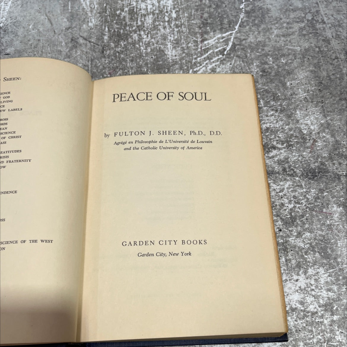 the peace of soul book, by fulton j. sheen, 1951 Hardcover image 2