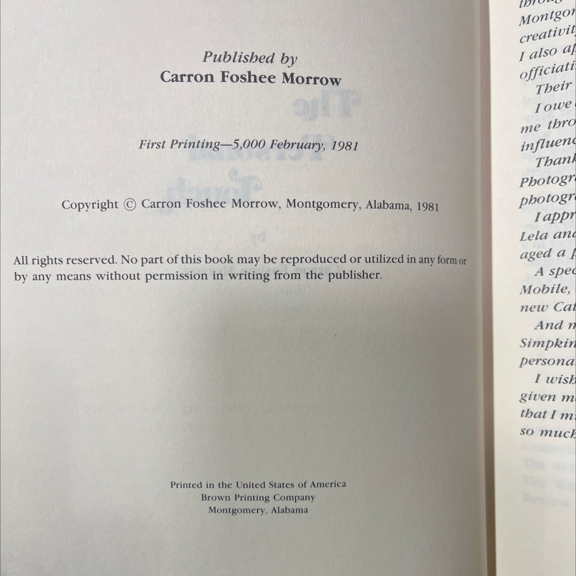 the personal touch book, by carron foshee morrow, 1981 Hardcover image 3