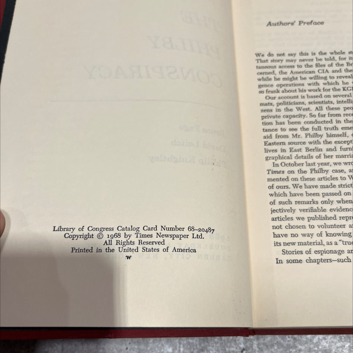 the philby conspiracy book, by Bruce Page, David Leitch, Phillip Knightley, 1968 Hardcover image 3