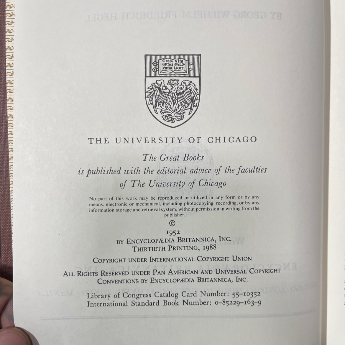 the philosophy of right the philosophy of history book, by georg wilhelm friedrich hegel, 1988 Hardcover image 3