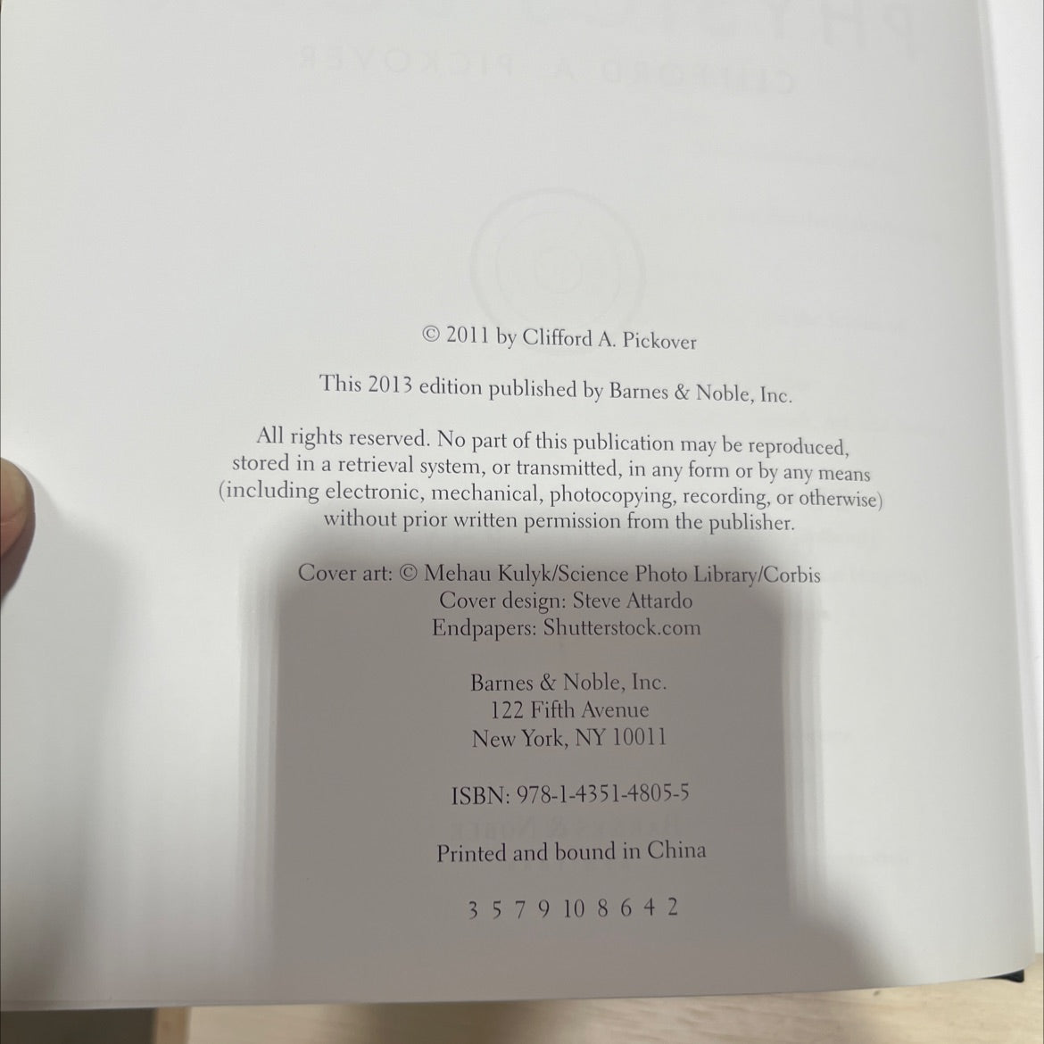 the physics book 250 milestones in the history of physics book, by clifford a. pickover, 2013 Leather image 3