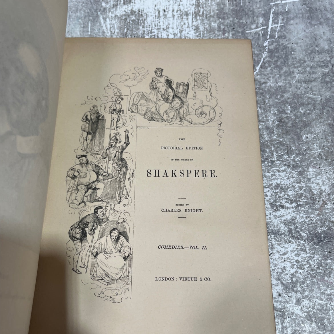 the pictorial edition of the works of shakspere comedies vol ii book, by charles knight, unknown Leather image 2
