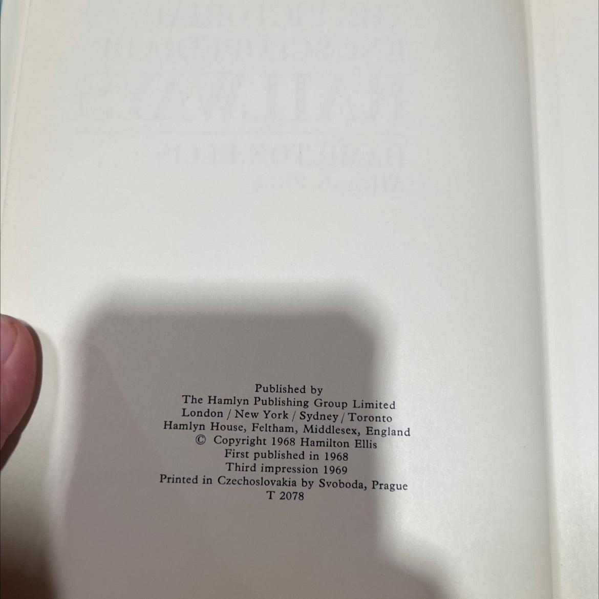 the pictorial encyclopedia of railways book, by hamilton ellis, 1969 Hardcover image 3