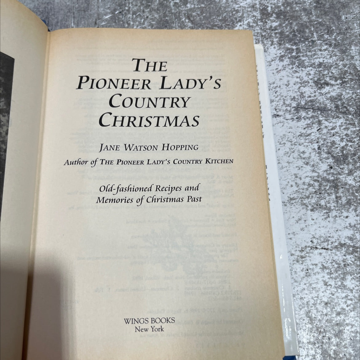 the pioneer lady's country christmas book, by jane watson hopping, 1998 Hardcover image 2