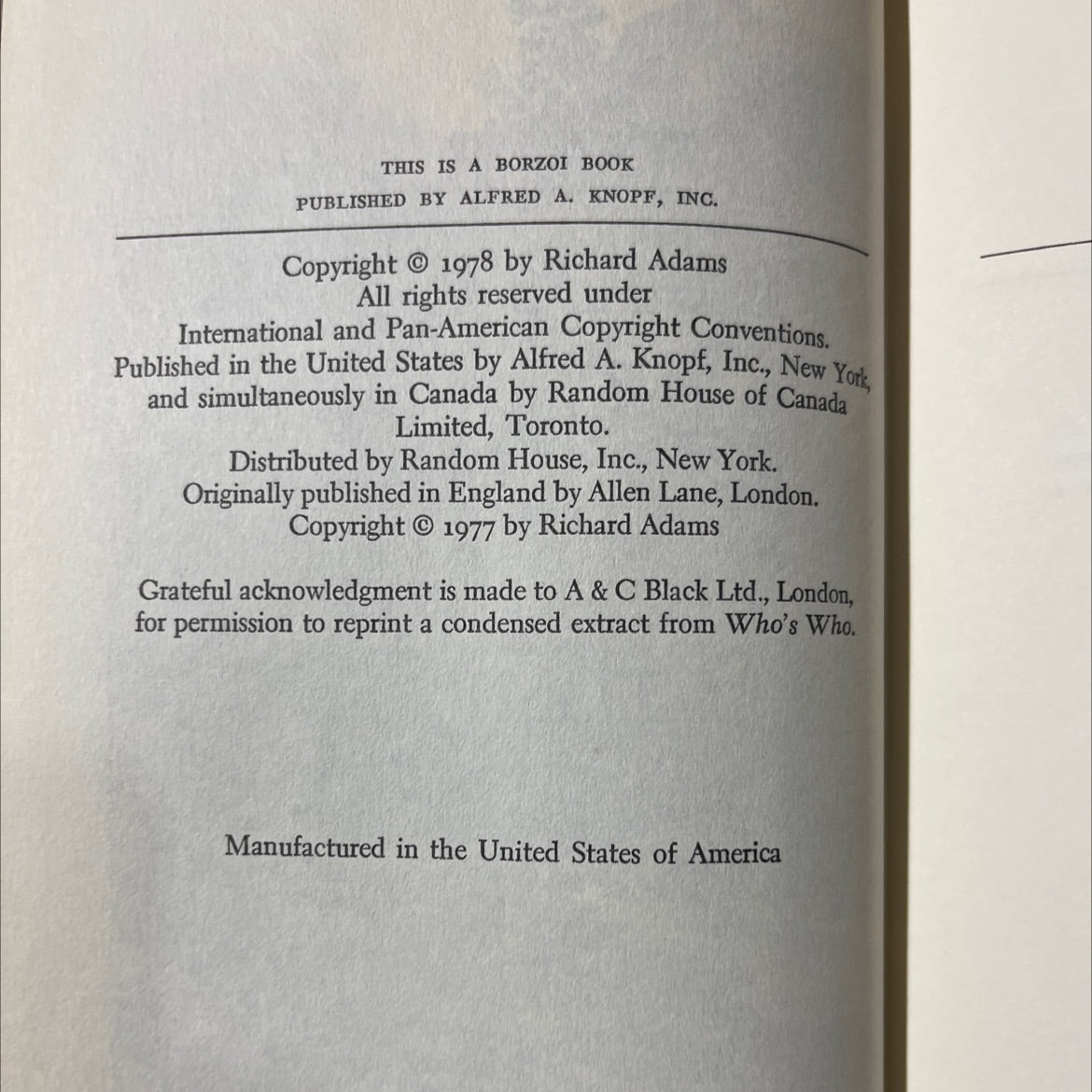 the plague dogs book, by richard adams, 1978 Hardcover image 3