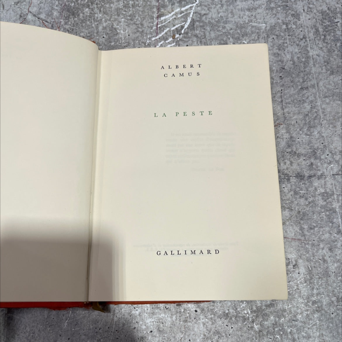 the plague book, by albert camus, 1947 Hardcover image 2