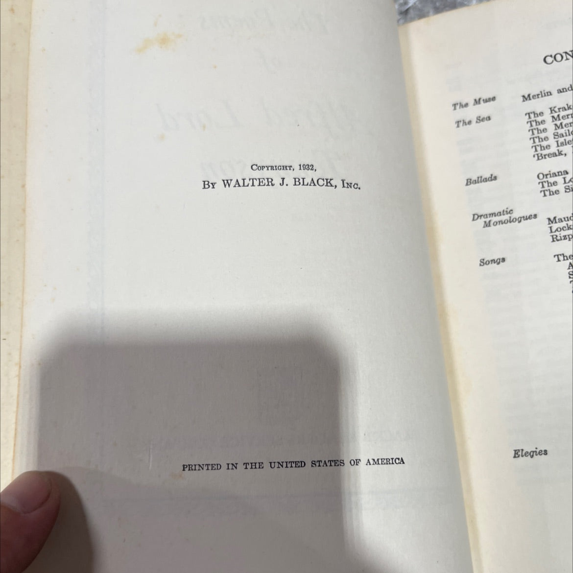 the poems of alfred lord tennyson book, by alfred lord tennyson, 1932 Hardcover image 3