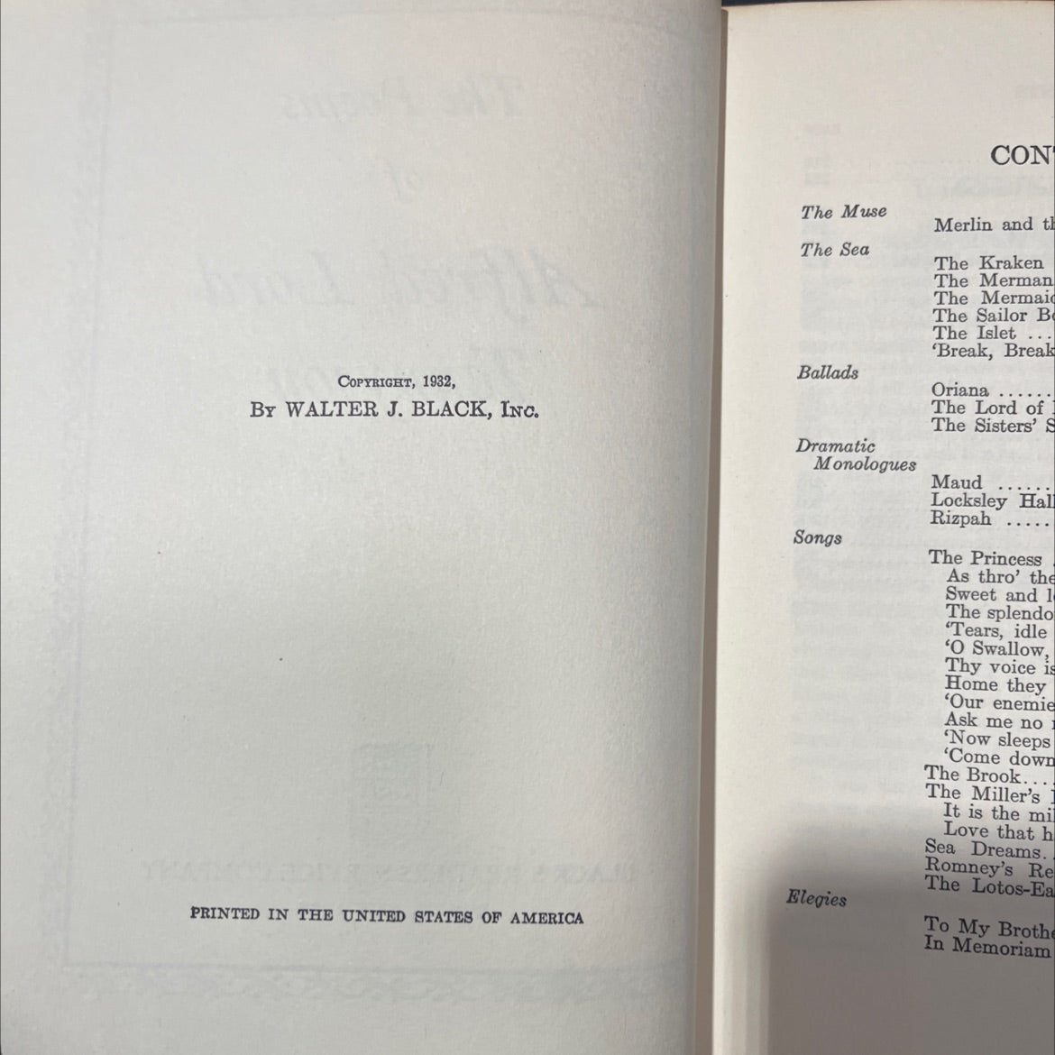 the poems of alfred lord tennyson book, by alfred lord tennyson, 1932 Hardcover image 3