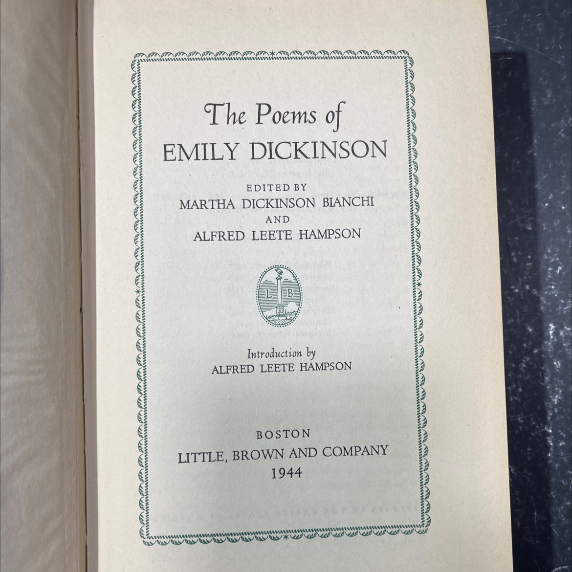 the poems of emily dickinson book, by emily dickinson, 1944 Hardcover image 2