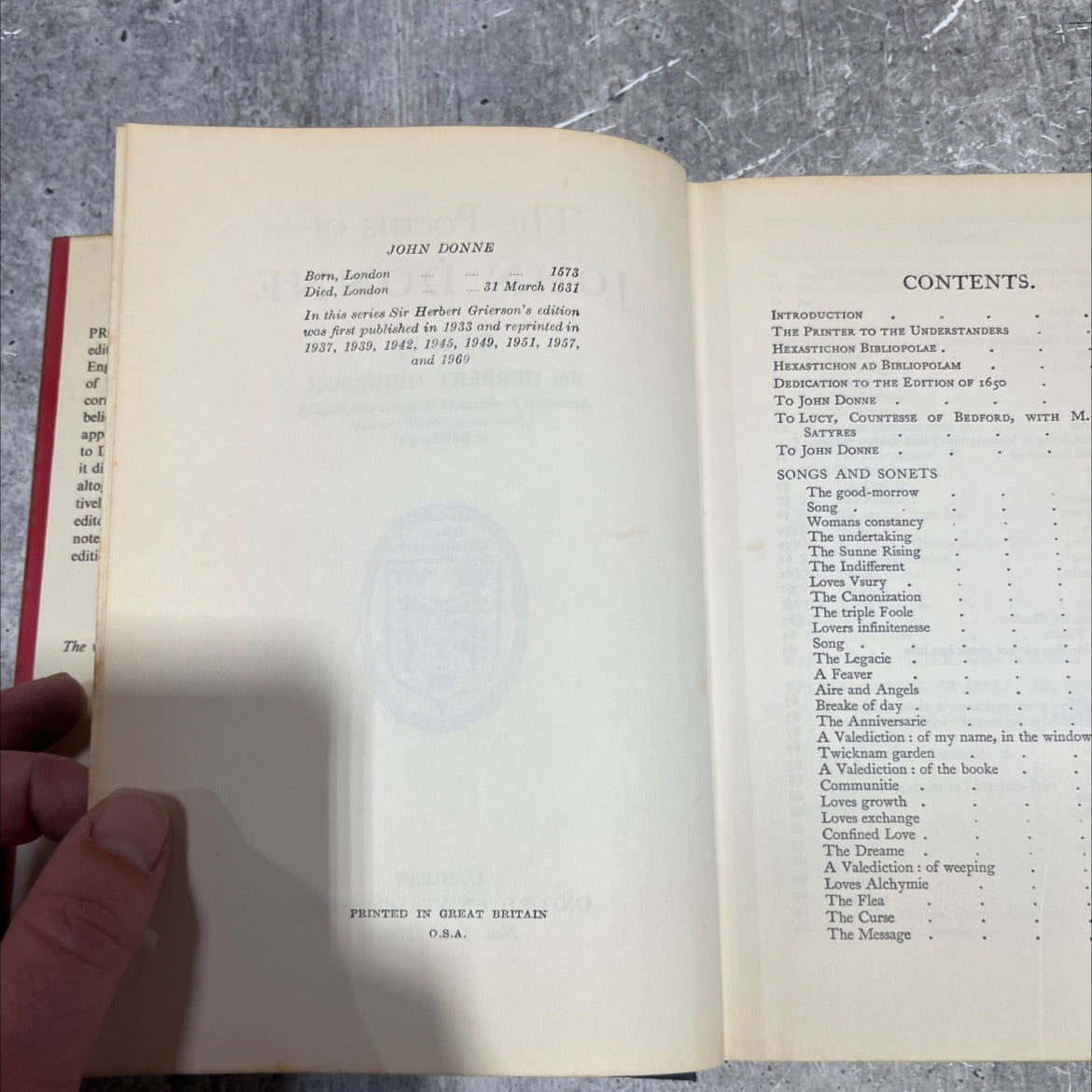 the poems of john donne book, by john donne, 1960 Hardcover image 3