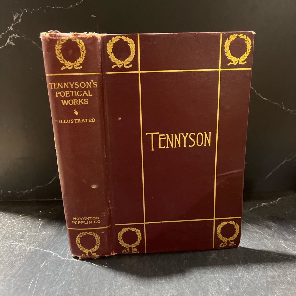 the poetic and dramatic works of alfred lord tennyson household edition book, by alfred lord tennyson, 1899 Hardcover image 1