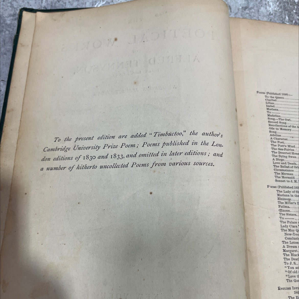the poetical works of alfred tennyson, poet laureate book, by alfred tennyson, 1874 Hardcover image 3