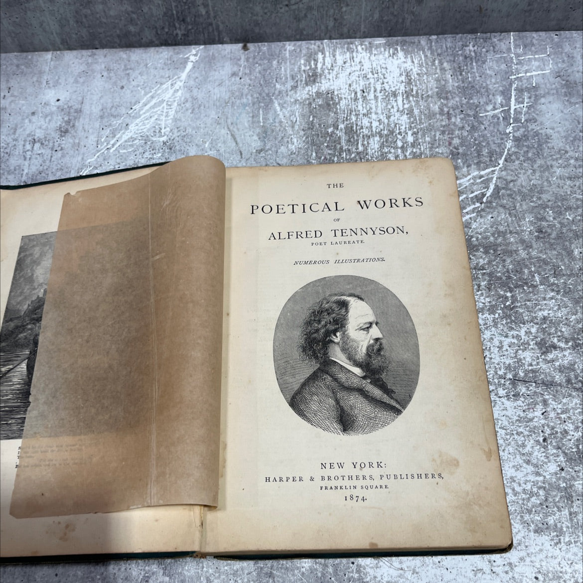 the poetical works of alfred tennyson, poet laureate book, by alfred tennyson, 1874 Hardcover image 2