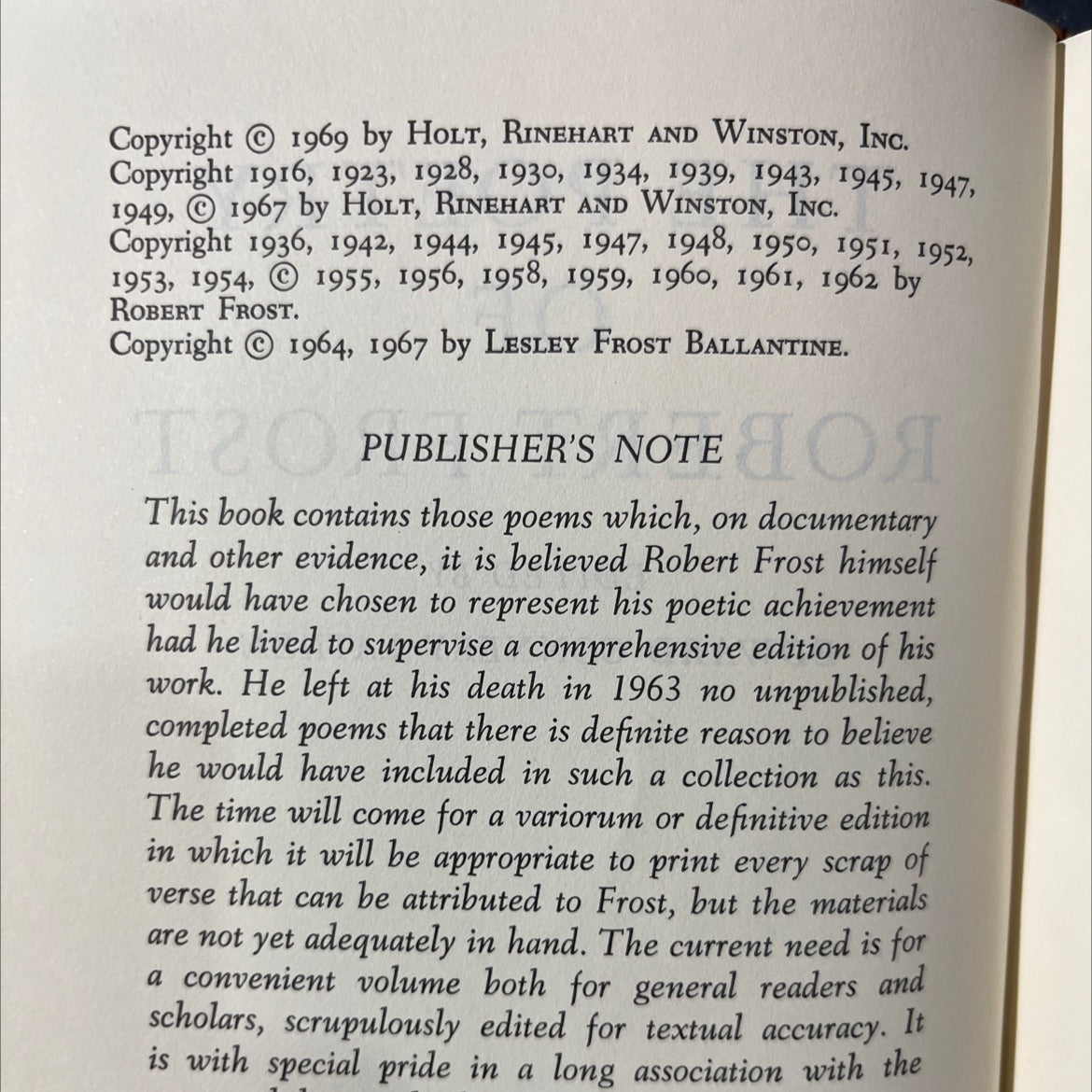 the poetry of robert frost book, by robert frost, 1969 Hardcover image 3