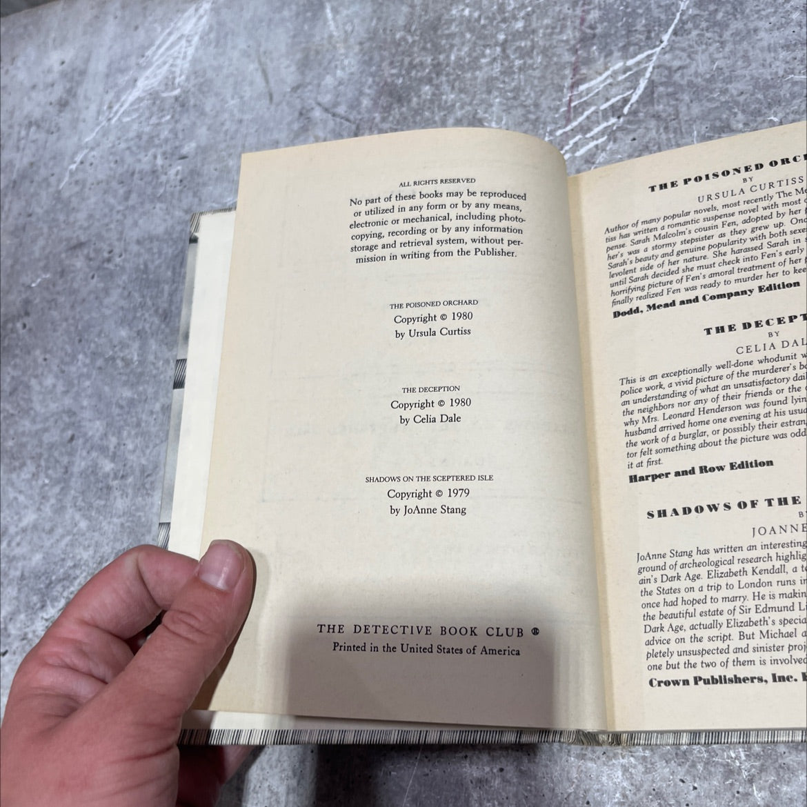 the poisoned orchard book, by ursula curtiss, 1980 Hardcover image 3