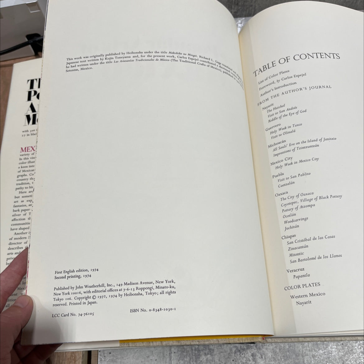 the popular arts of mexico book, by kojin toneyama, 1974 Hardcover image 3