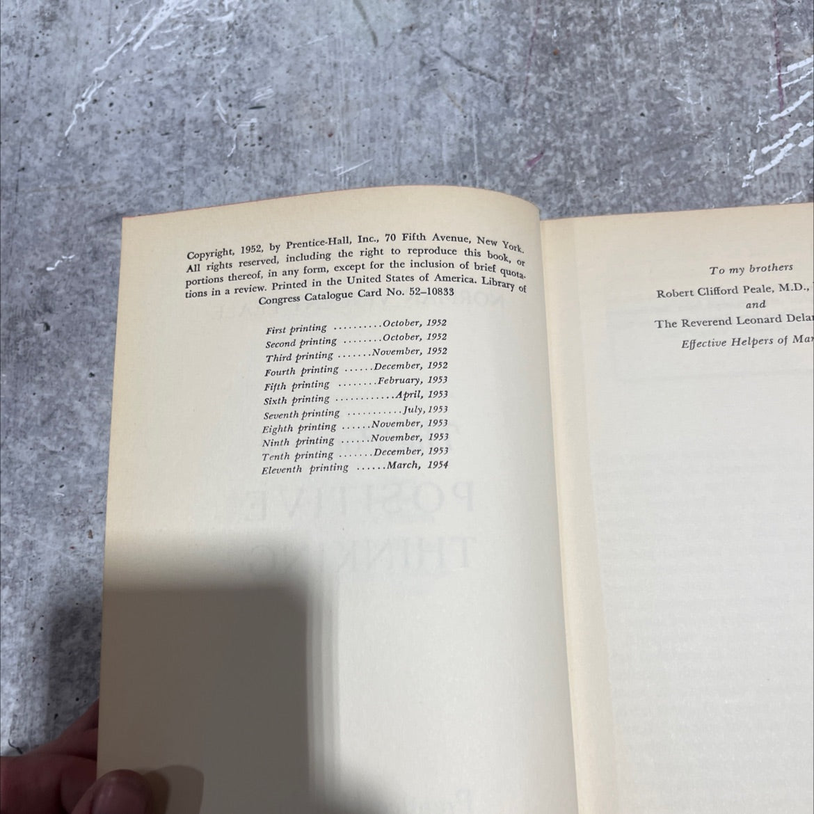 the power of positive thinking book, by norman vincent peale, 1954 Hardcover image 3