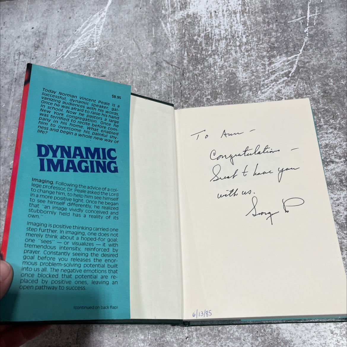 the power of positive thinking book, by Norman Vincent Peale, 1982 Hardcover image 4